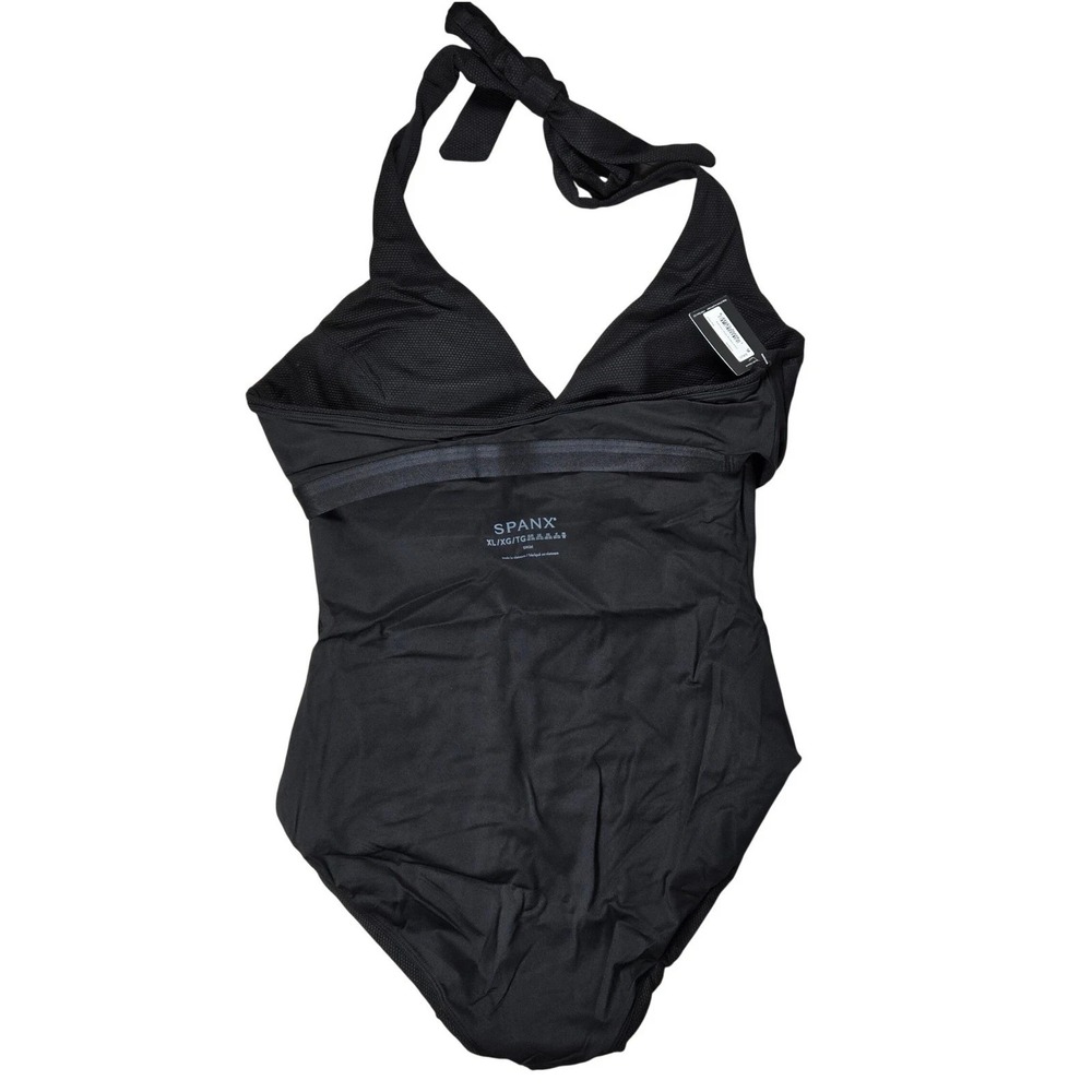 Spanx Pique‎ Shaping Halter One-Piece Swimsuit Very Black XL - Picture 6 of 9